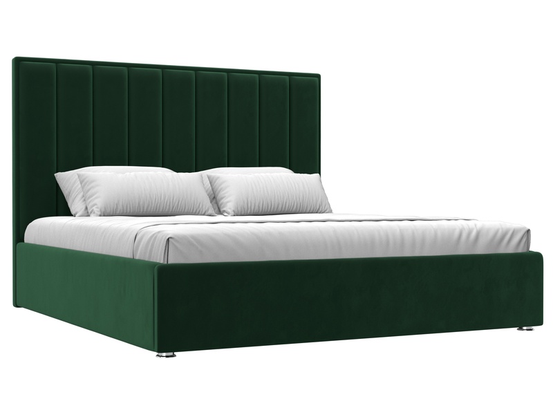 Кровать интерьерная Афродита 180, Велюр, SEVEN 626 зеленый