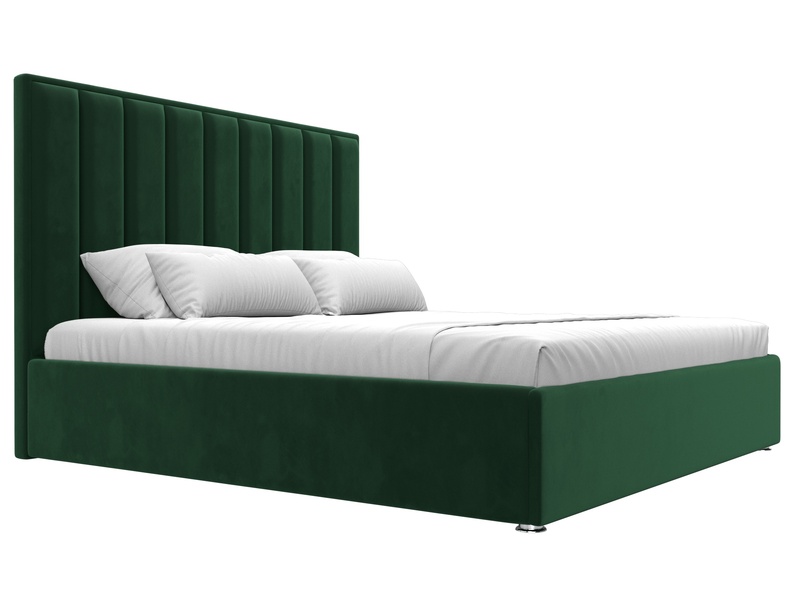 Кровать интерьерная Афродита 180, Велюр, SEVEN 626 зеленый
