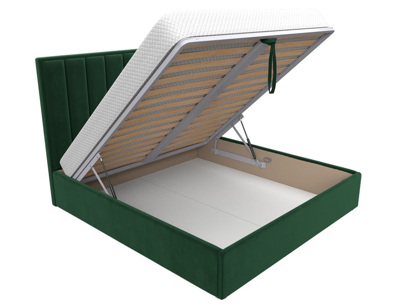 Кровать интерьерная Афродита 180, Велюр, SEVEN 626 зеленый