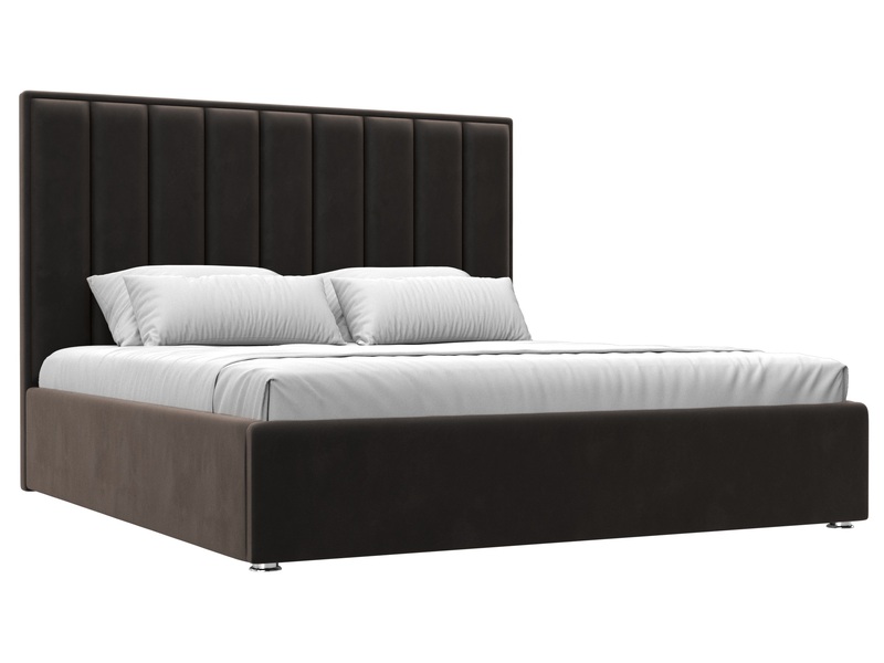 Кровать интерьерная Афродита 180, Велюр, SEVEN 727 коричневый