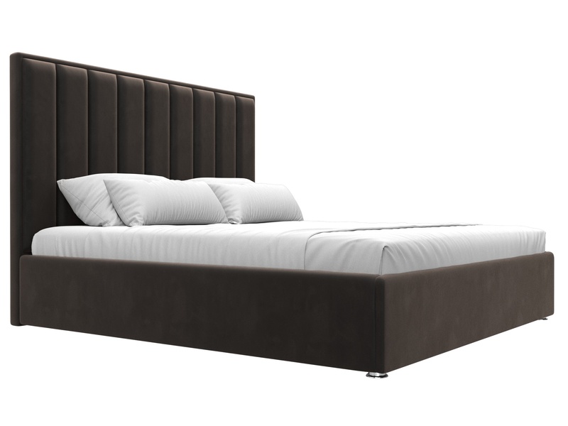 Кровать интерьерная Афродита 180, Велюр, SEVEN 727 коричневый