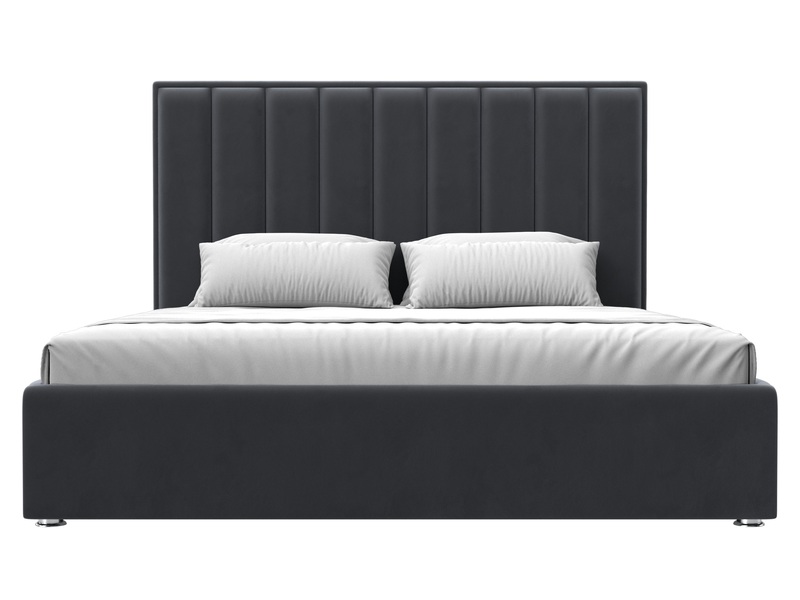 Кровать интерьерная Афродита 180, Велюр, SEVEN 17 серый