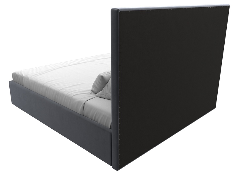 Кровать интерьерная Афродита 180, Велюр, SEVEN 17 серый