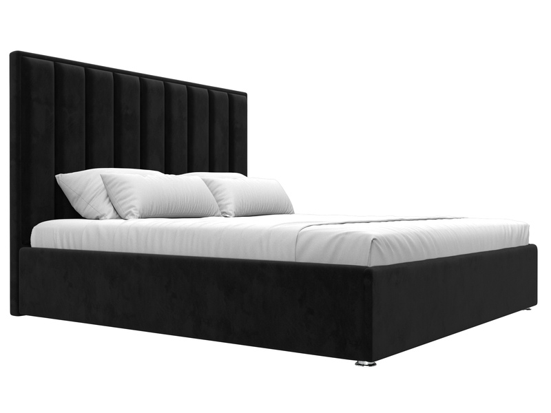 Кровать интерьерная Афродита 180, Велюр, SEVEN 35 черный