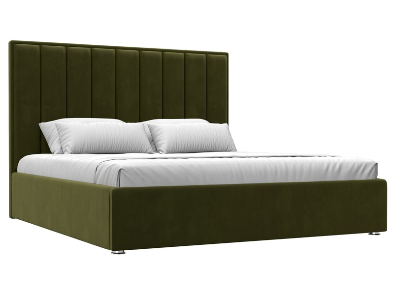 Кровать интерьерная Афродита 180, Микровельвет, Зеленый