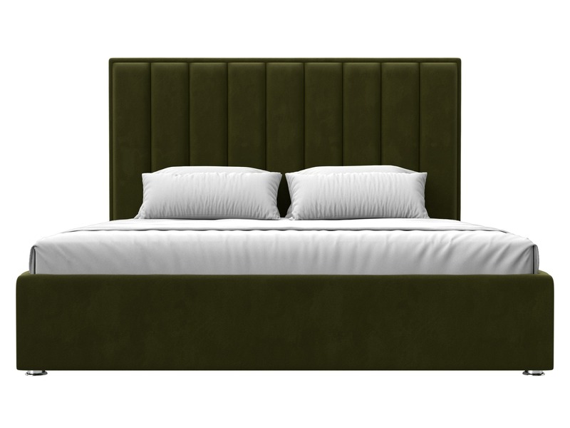 Кровать интерьерная Афродита 180, Микровельвет, Зеленый