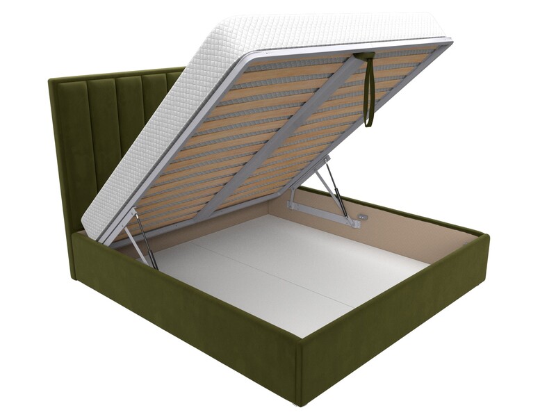 Кровать интерьерная Афродита 180, Микровельвет, Зеленый