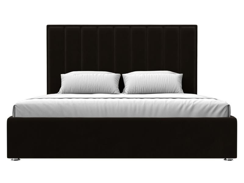 Кровать интерьерная Афродита 180, Микровельвет, Коричневый