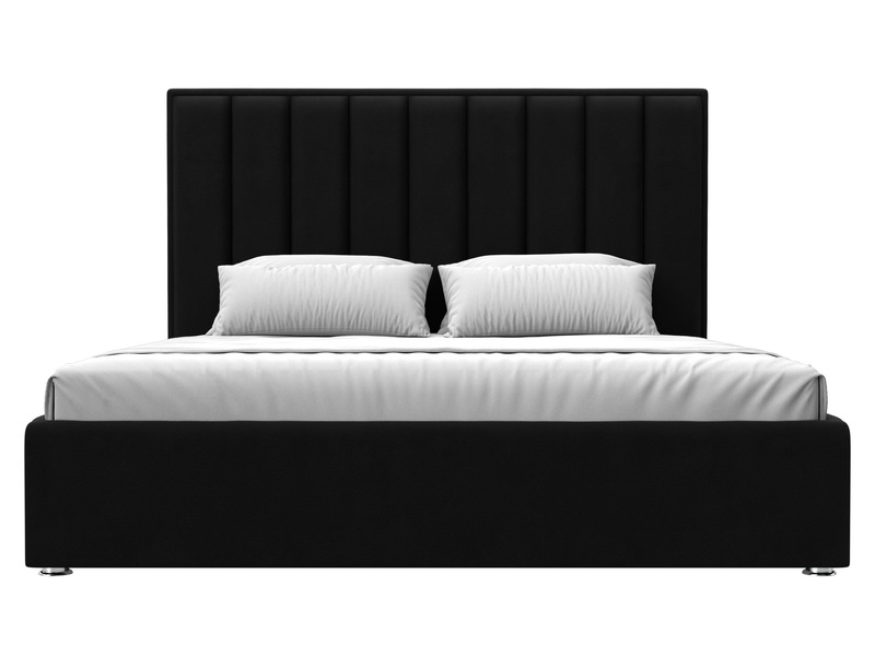 Кровать интерьерная Афродита 180, Микровельвет, Черный