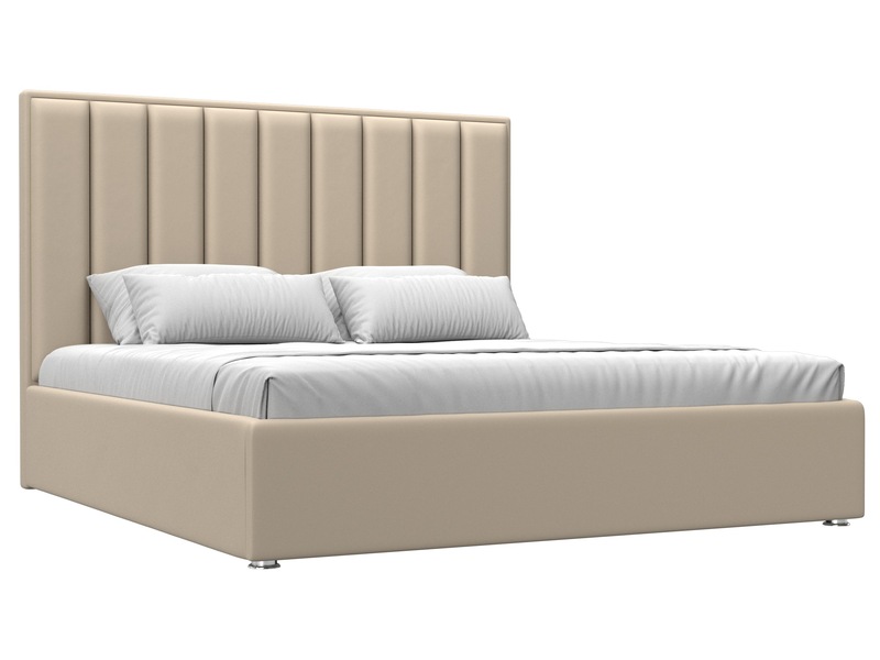 Кровать интерьерная Афродита 180, Экокожа, Бежевый