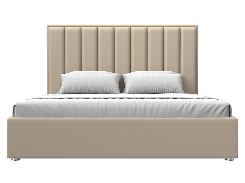 Кровать интерьерная Афродита 180, Экокожа, Бежевый