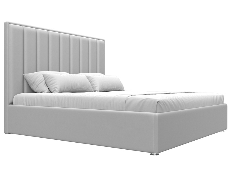 Кровать интерьерная Афродита 180, Экокожа, Белый