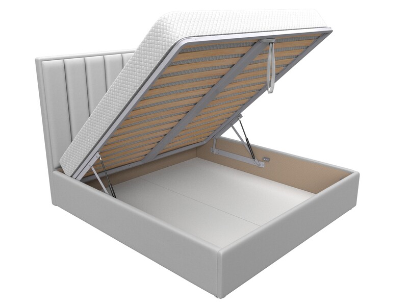 Кровать интерьерная Афродита 180, Экокожа, Белый