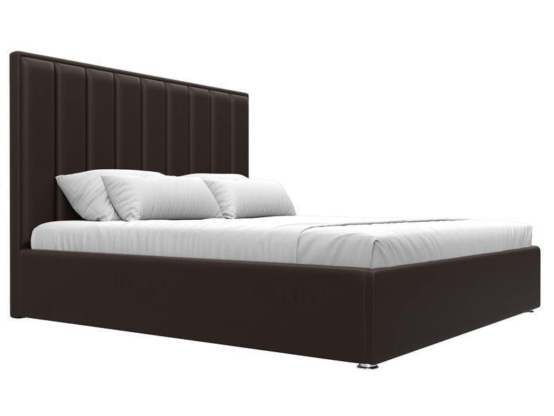 Кровать интерьерная Афродита 180, Экокожа, Коричневый