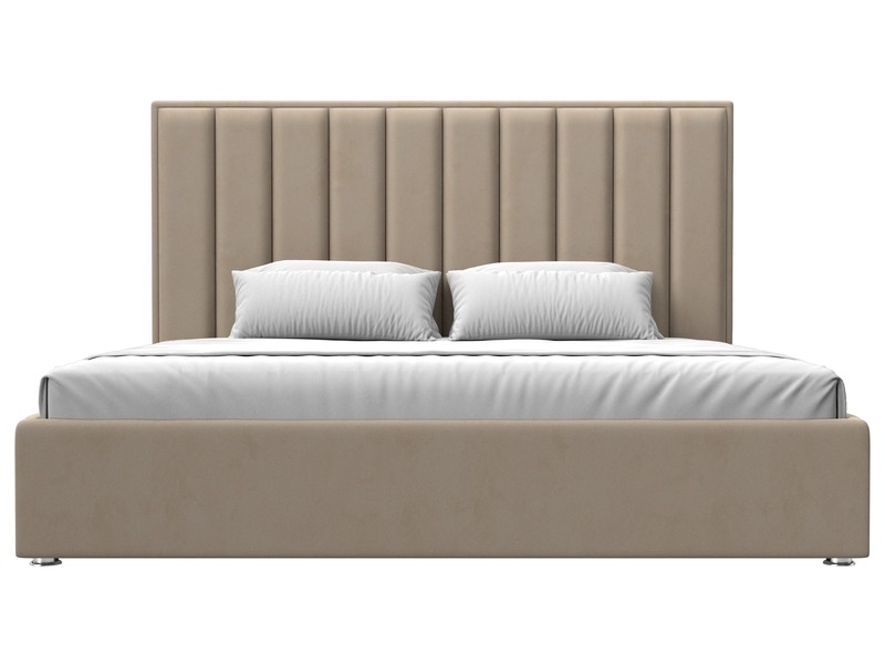 Кровать интерьерная Афродита 200, Велюр, SEVEN 729 бежевый