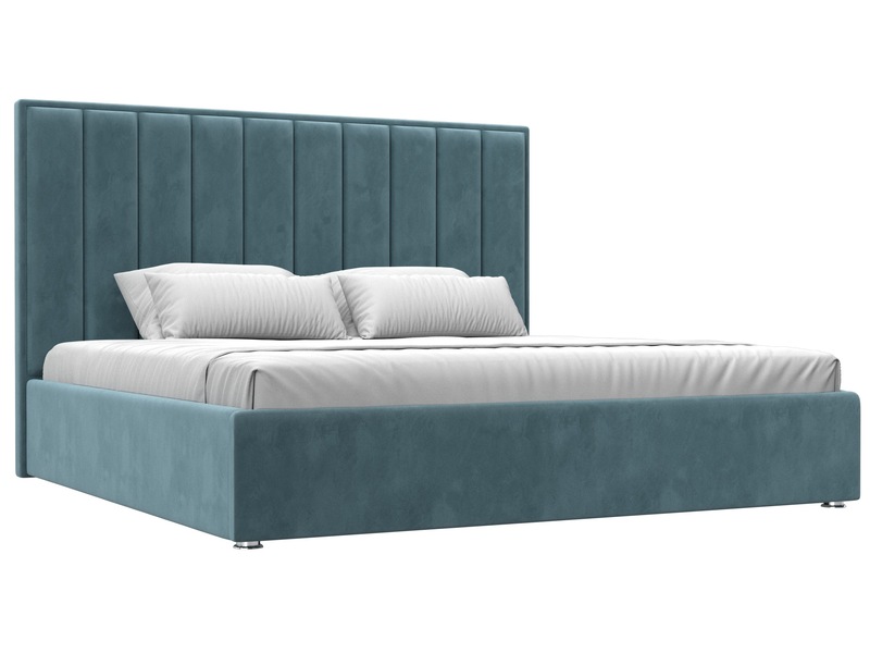 Кровать интерьерная Афродита 200, Велюр, SEVEN 113 бирюзовый