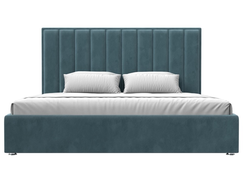 Кровать интерьерная Афродита 200, Велюр, SEVEN 113 бирюзовый