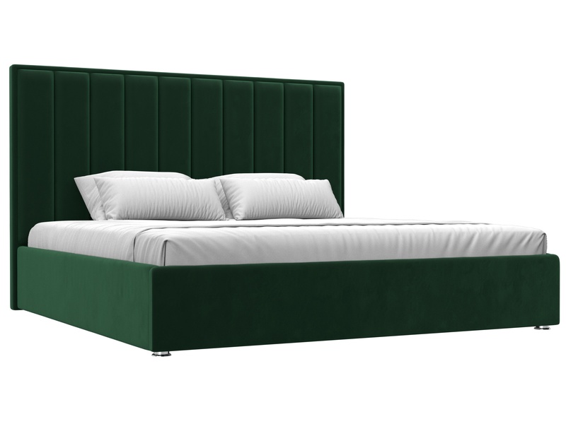 Кровать интерьерная Афродита 200, Велюр, SEVEN 626 зеленый