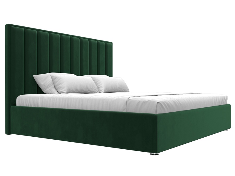 Кровать интерьерная Афродита 200, Велюр, SEVEN 626 зеленый
