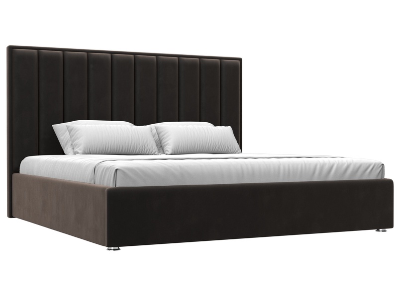 Кровать интерьерная Афродита 200, Велюр, SEVEN 727 коричневый