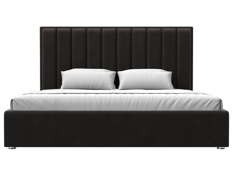 Кровать интерьерная Афродита 200, Велюр, SEVEN 727 коричневый