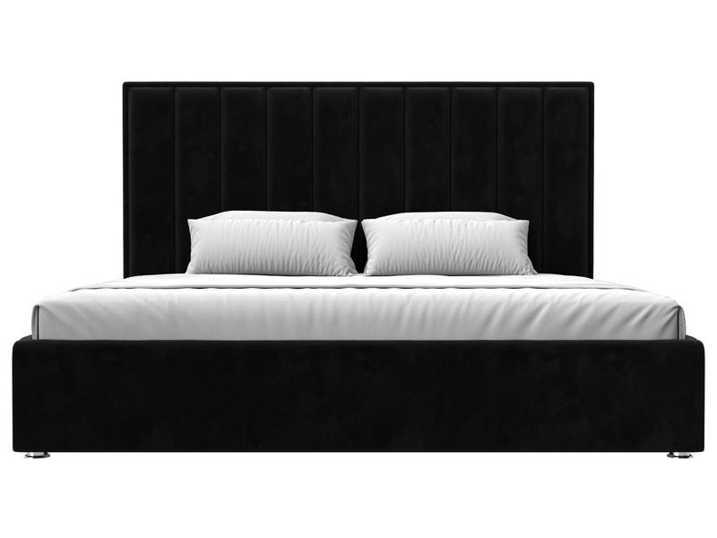 Кровать интерьерная Афродита 200, Велюр, SEVEN 35 черный