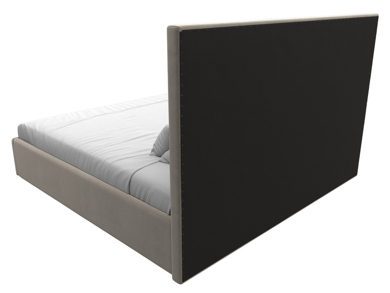 Кровать интерьерная Афродита 200, Микровельвет, Бежевый