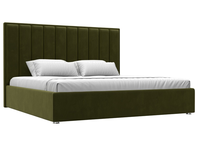Кровать интерьерная Афродита 200, Микровельвет, Зеленый