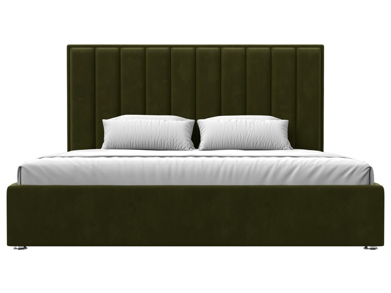 Кровать интерьерная Афродита 200, Микровельвет, Зеленый