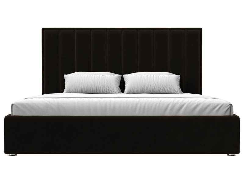 Кровать интерьерная Афродита 200, Микровельвет, Коричневый