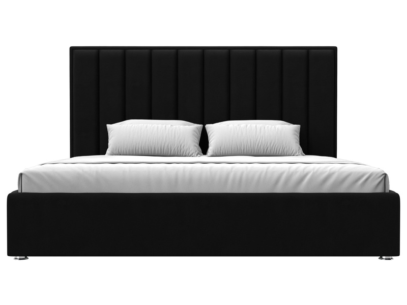 Кровать интерьерная Афродита 200, Микровельвет, Черный