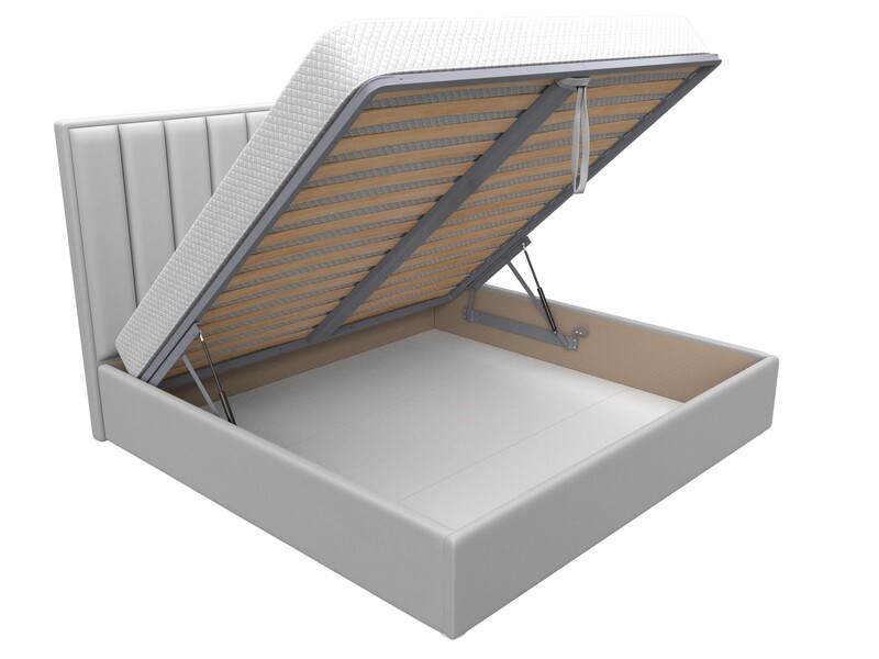 Кровать интерьерная Афродита 200, Экокожа, Белый