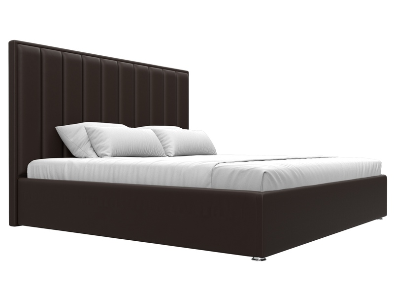 Кровать интерьерная Афродита 200, Экокожа, Коричневый