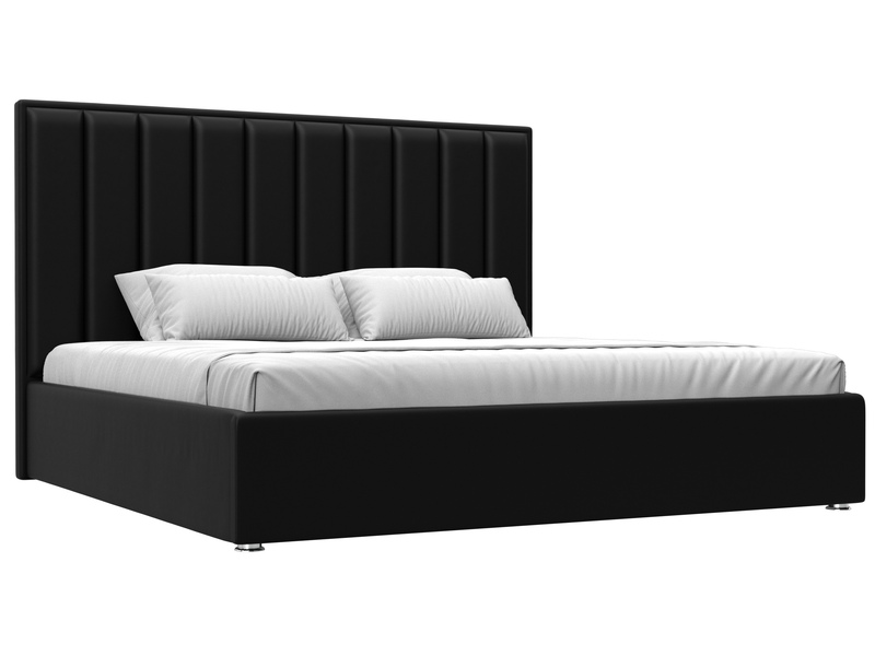 Кровать интерьерная Афродита 200, Экокожа, Черный