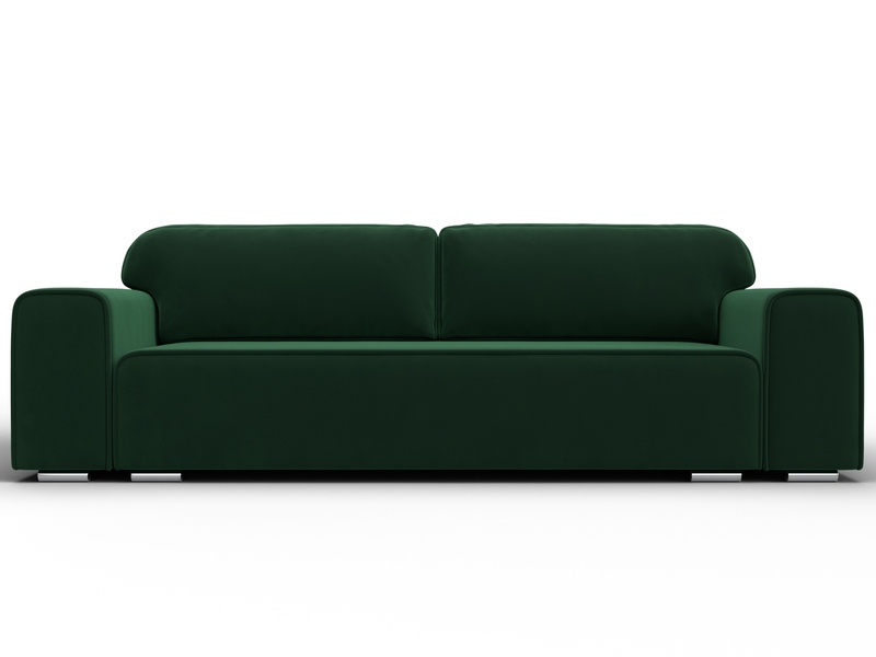 Диван прямой Лига-029, Велюр, SEVEN 626 зеленый