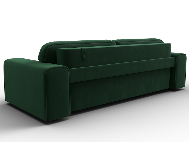 Диван прямой Лига-029, Велюр, SEVEN 626 зеленый