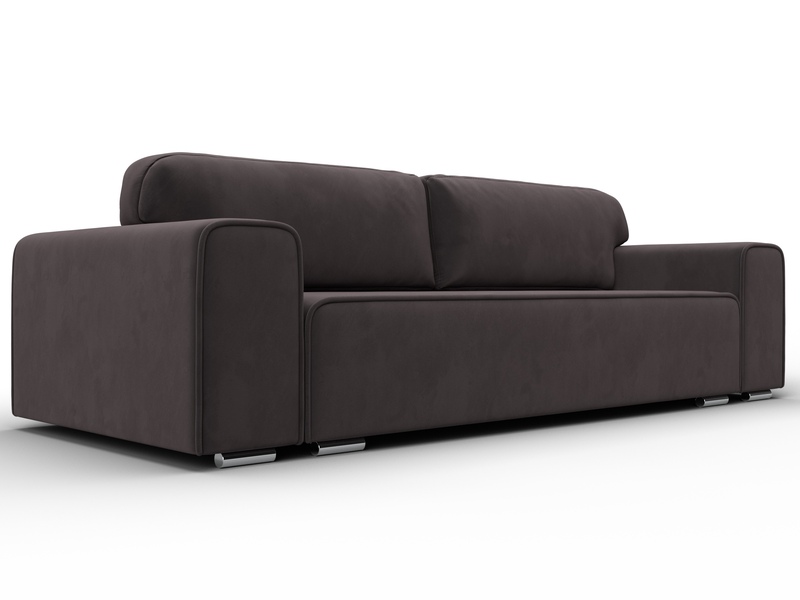 Диван прямой Лига-029, Велюр, SEVEN 727 коричневый