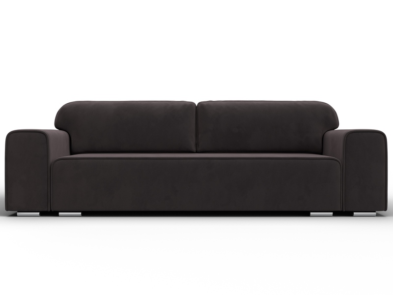 Диван прямой Лига-029, Велюр, SEVEN 727 коричневый