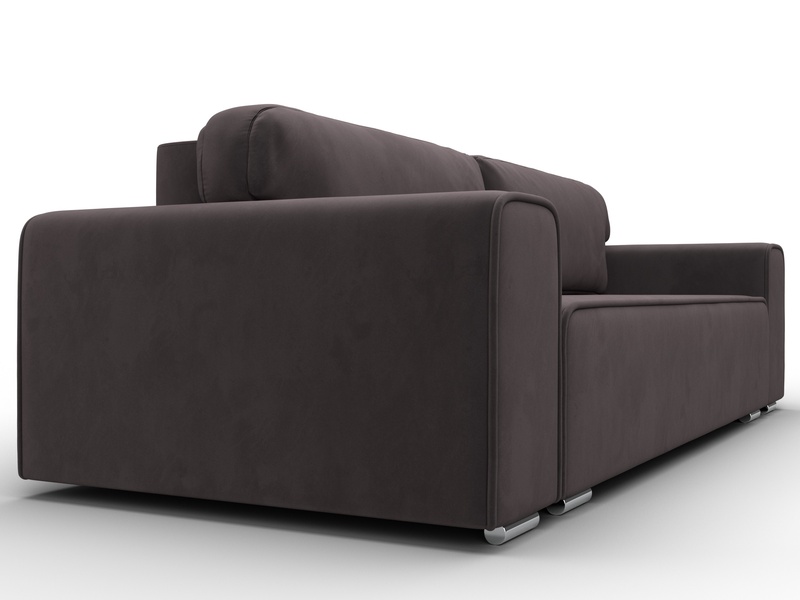Диван прямой Лига-029, Велюр, SEVEN 727 коричневый