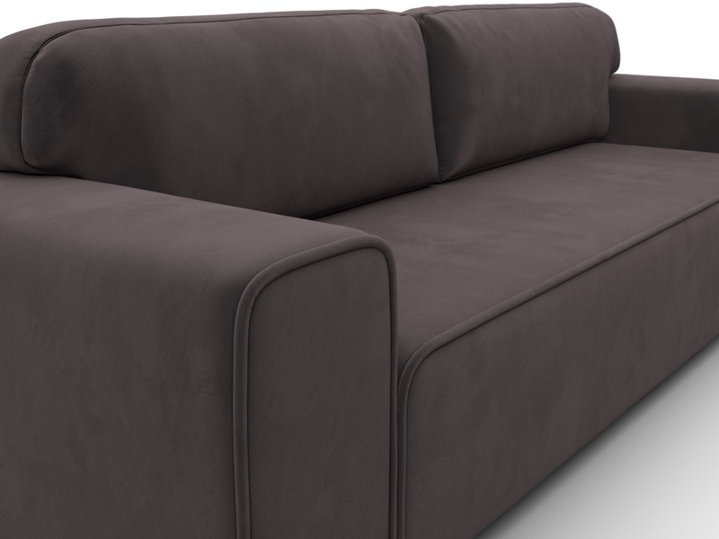 Диван прямой Лига-029, Велюр, SEVEN 727 коричневый