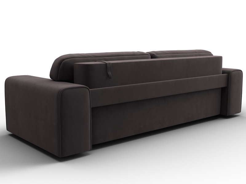 Диван прямой Лига-029, Велюр, SEVEN 727 коричневый