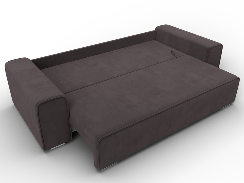 Диван прямой Лига-029, Велюр, SEVEN 727 коричневый