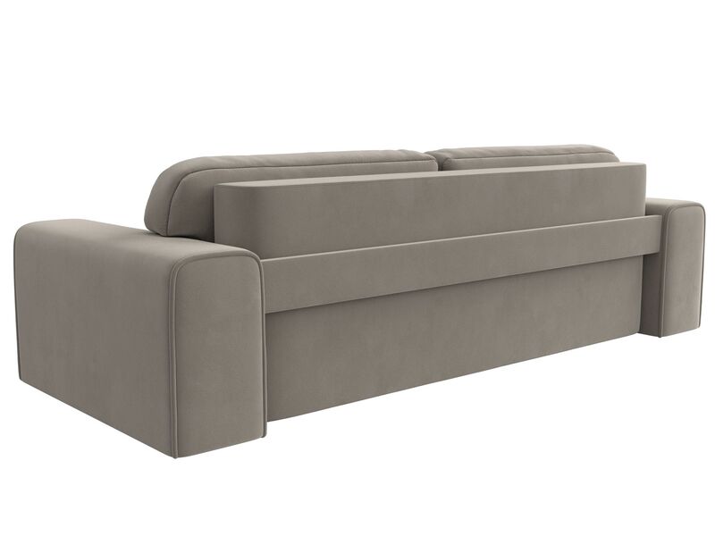 Диван прямой Лига-029, Микровельвет, Бежевый