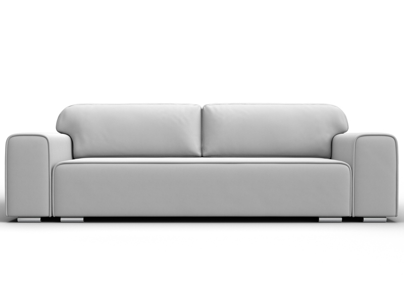 Диван прямой Лига-029, Экокожа, Белый