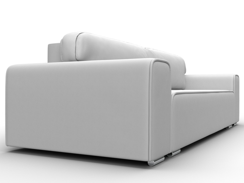 Диван прямой Лига-029, Экокожа, Белый