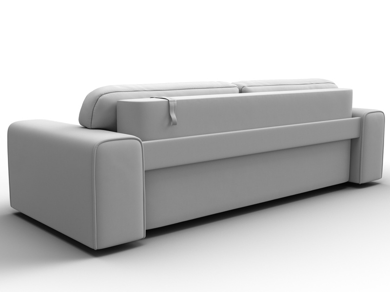 Диван прямой Лига-029, Экокожа, Белый