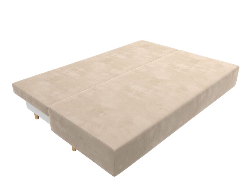 Диван прямой Лига-033, Велюр, SEVEN 729 бежевый