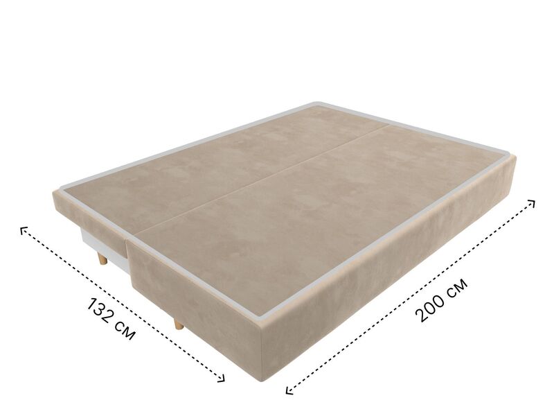 Диван прямой Лига-033, Велюр, SEVEN 729 бежевый