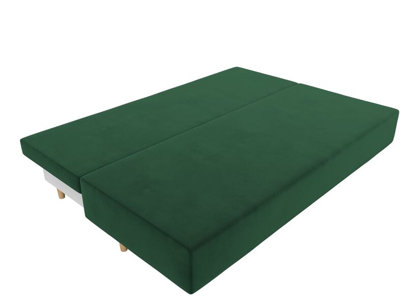 Диван прямой Лига-033, Велюр, SEVEN 626 зеленый