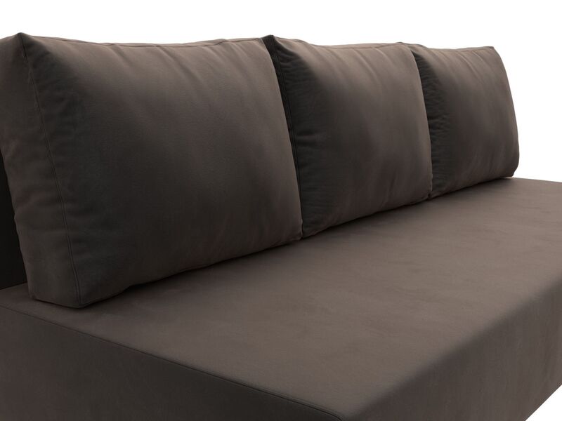 Диван прямой Лига-033, Велюр, SEVEN 727 коричневый